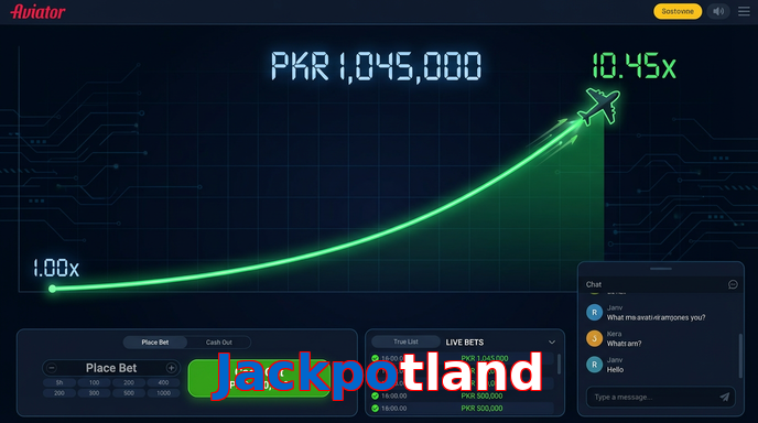 Main screen of Jackpotland aviator page for PK players