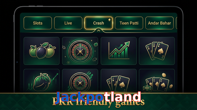 Game list for Jackpotland games section